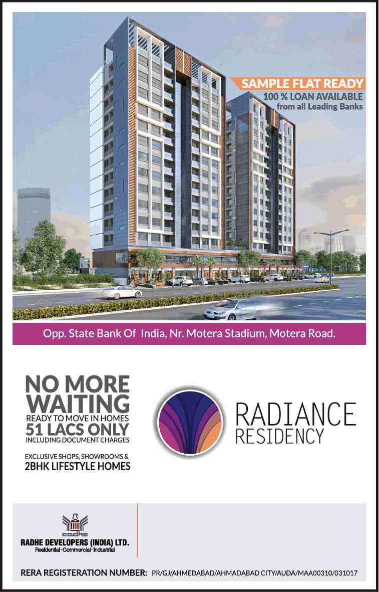 Sample flat is ready at Radhe Radiance Residency in Ahmedabad